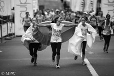 Queen Street Auckland city, black and white photo by Mike Wheelton
